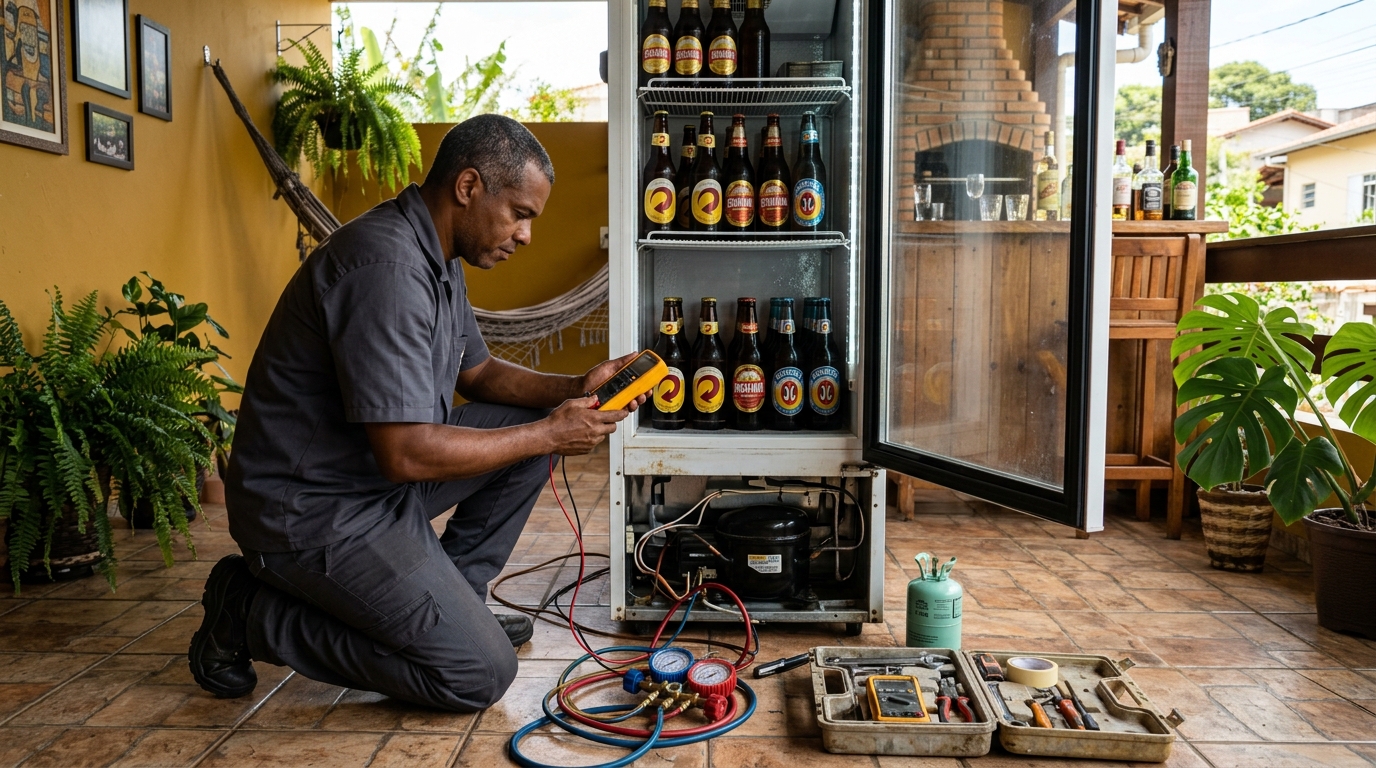 Manutenção da placa eletrônica de cervejeira em Canoas‑RS