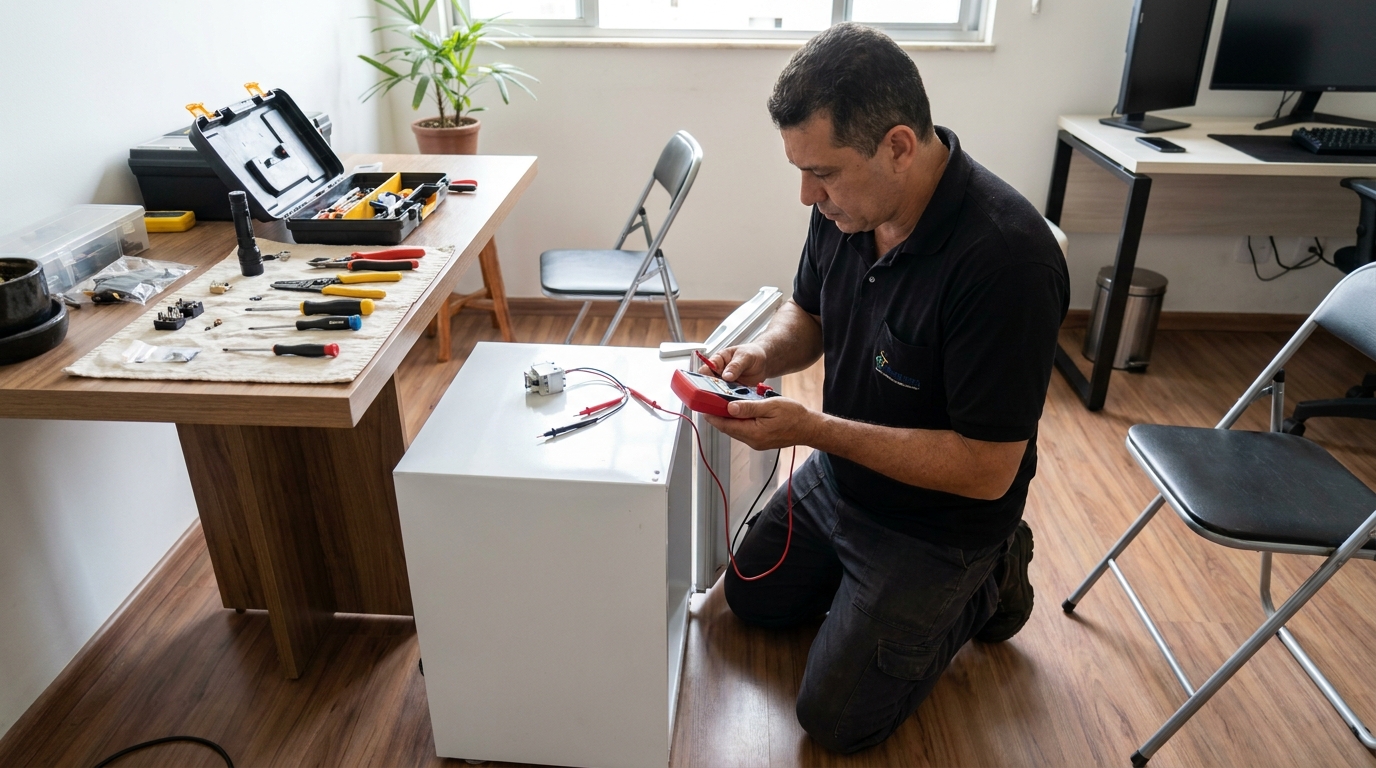 Reparo da placa eletrônica de frigobar em Canoas‑RS