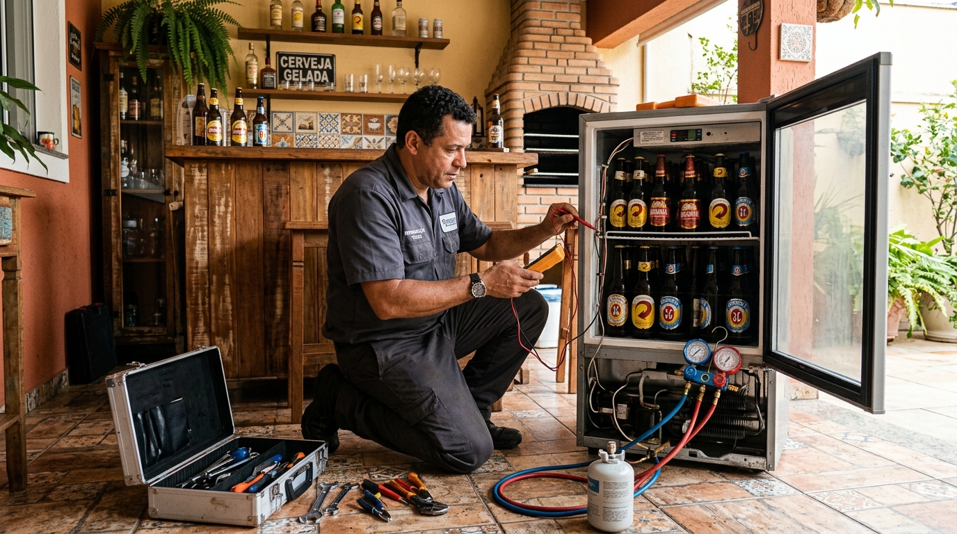 Aplicação de gás refrigerante em cervejeira atendida em Canoas‑RS